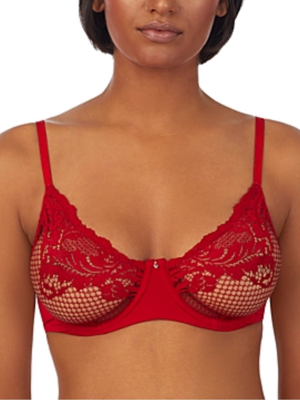 Le Mystere NWT Lace Allure Underwire Demi Bra - soft shell Size 34D